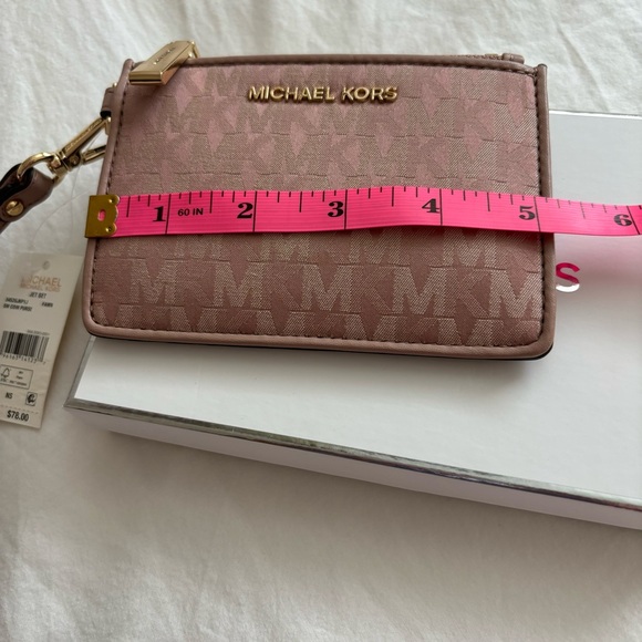 Michael Kors Small Logo Coin/ID Wristlet - Fawn NWT